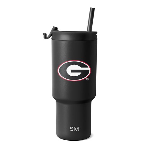 Simple Modern Officially Licensed Collegiate Georgia Bulldogs 30 oz Tumbler with Flip Lid and Straws | Insulated Cup Stainless Steel | Gifts for Men Women | Trek Collection | University of Georgia