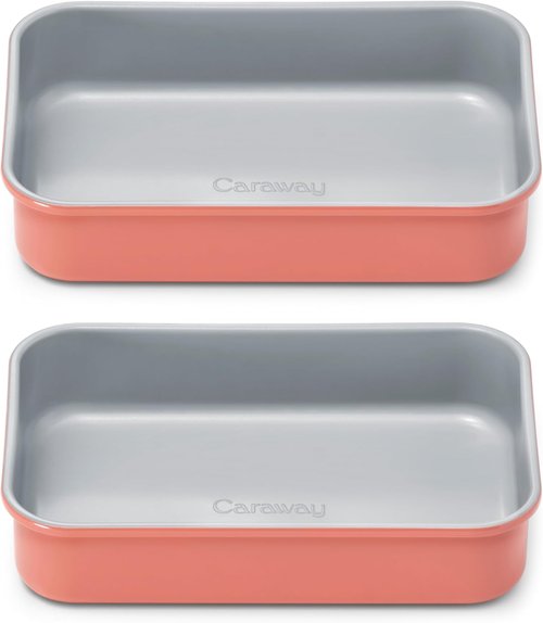 Caraway Nonstick Baking Pan Duo - 9” x 6.5” Aluminized Steel, Non-Toxic & PTFE Free - Perfect for Casseroles & Lasagna | Perracotta