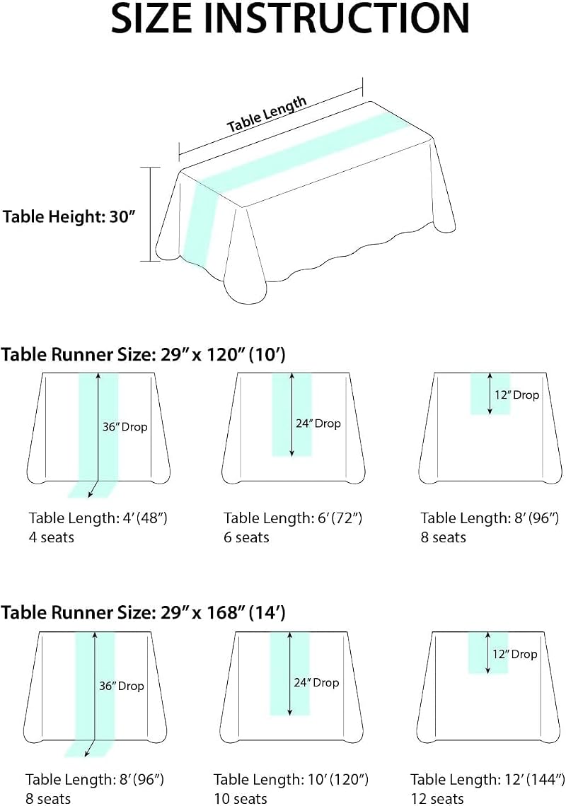 Ling's Moment 14ft Red Table Runner - Wedding Sheer Chiffon, 1pc