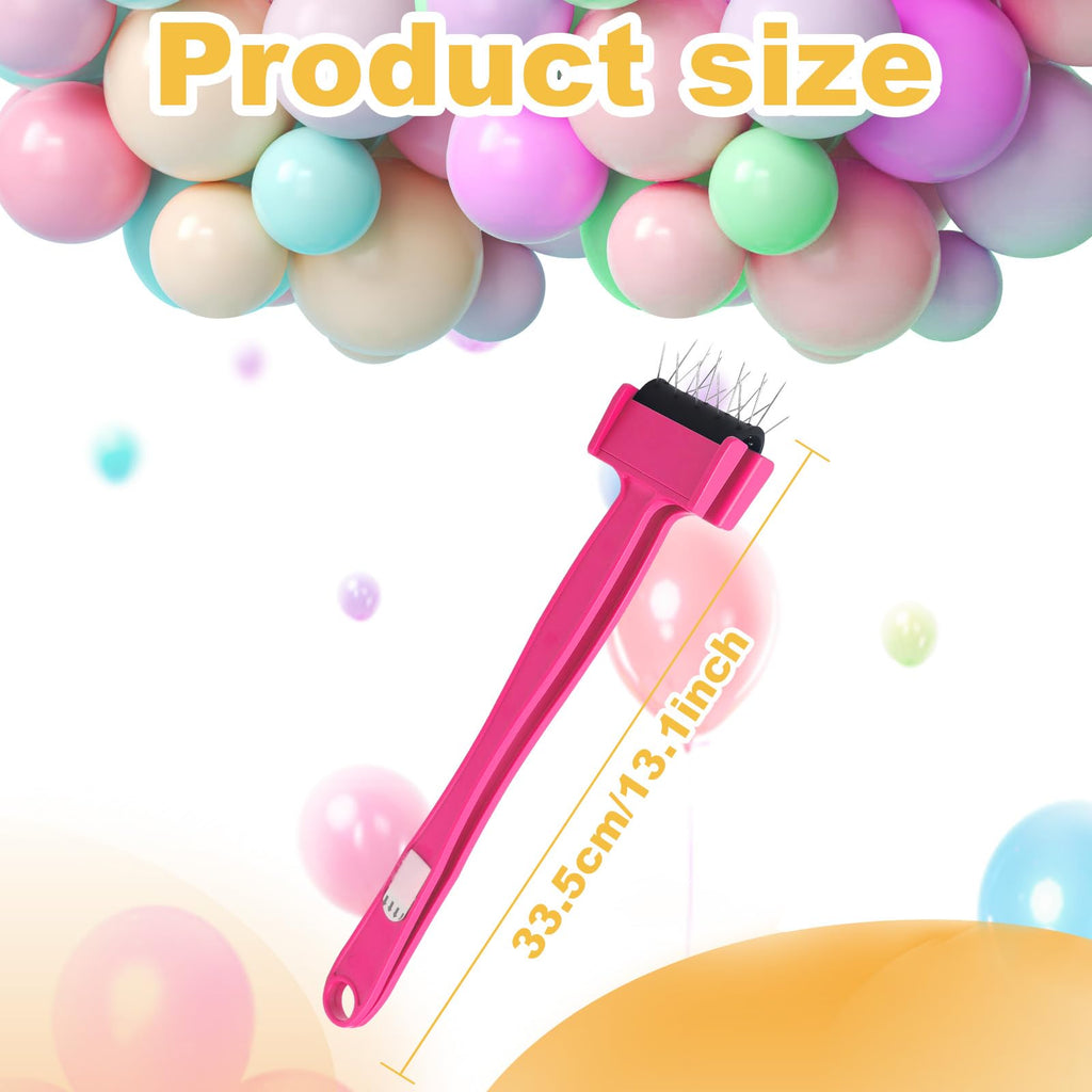Balloon Burster Stick Popper Tool Removal Kit with 20 Steel Pins, Effectivly Deflating Balloons，Party Supply Tool Kit for Parties, Events, and Games (red)
