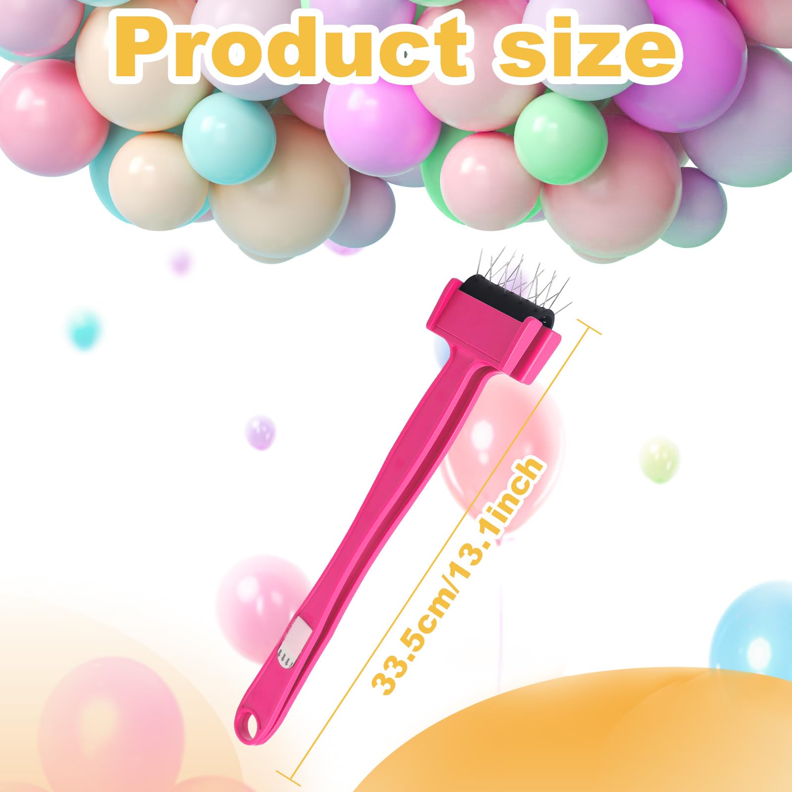 Balloon Burster Stick Popper Tool Removal Kit with 20 Steel Pins, Effectivly Deflating Balloons，Party Supply Tool Kit for Parties, Events, and Games (red)