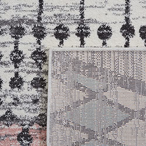 SAFAVIEH Carousel Kids Collection Accent Rug - 2' x 3', Grey & Pink, Boho Design, Non-Shedding & Easy Care, Ideal for High Traffic Areas for Boys & Girls in Playroom, Nursery, Bedroom (CRK117F)