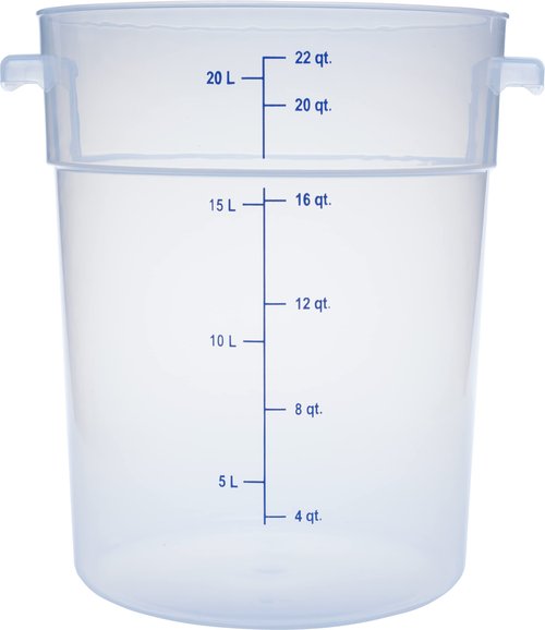 Carlisle FoodService Products None Container, 22 Quart (Pack of 6), Clear