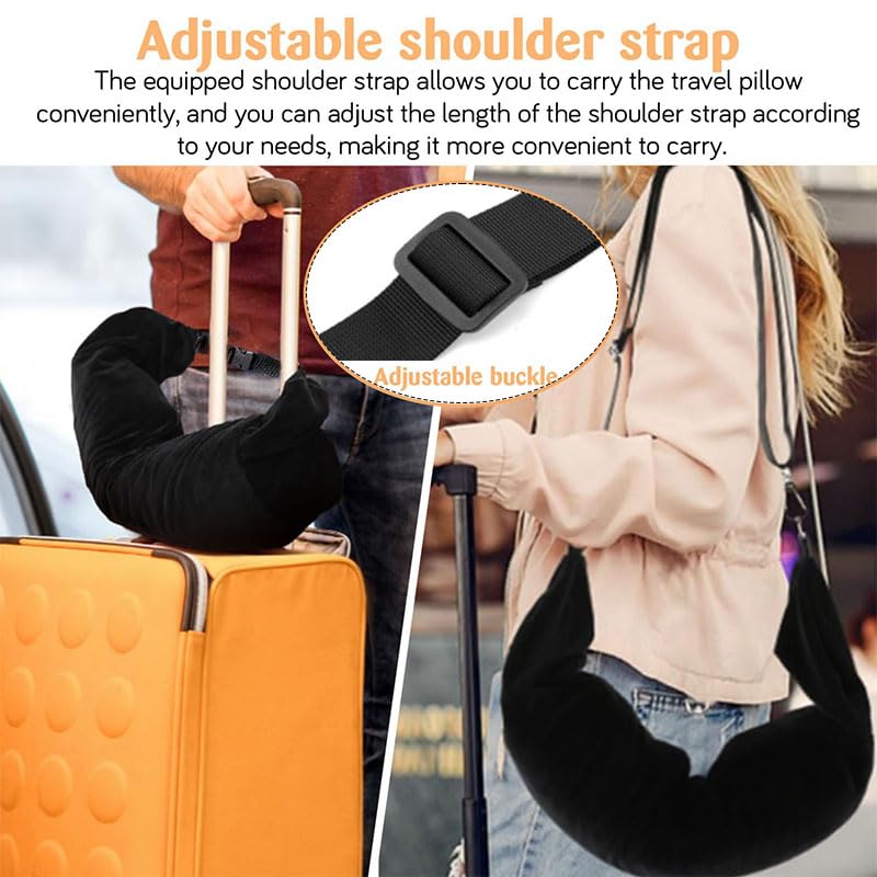 Nenkarn Stuffable Travel Neck Pillow Cover and Eye Mask Set