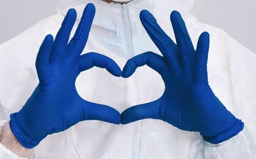 Inspire Nitrile Exam Gloves - Original Quality Stretch Cobalt Blue | Latex-Free Disposable 4.5" Size