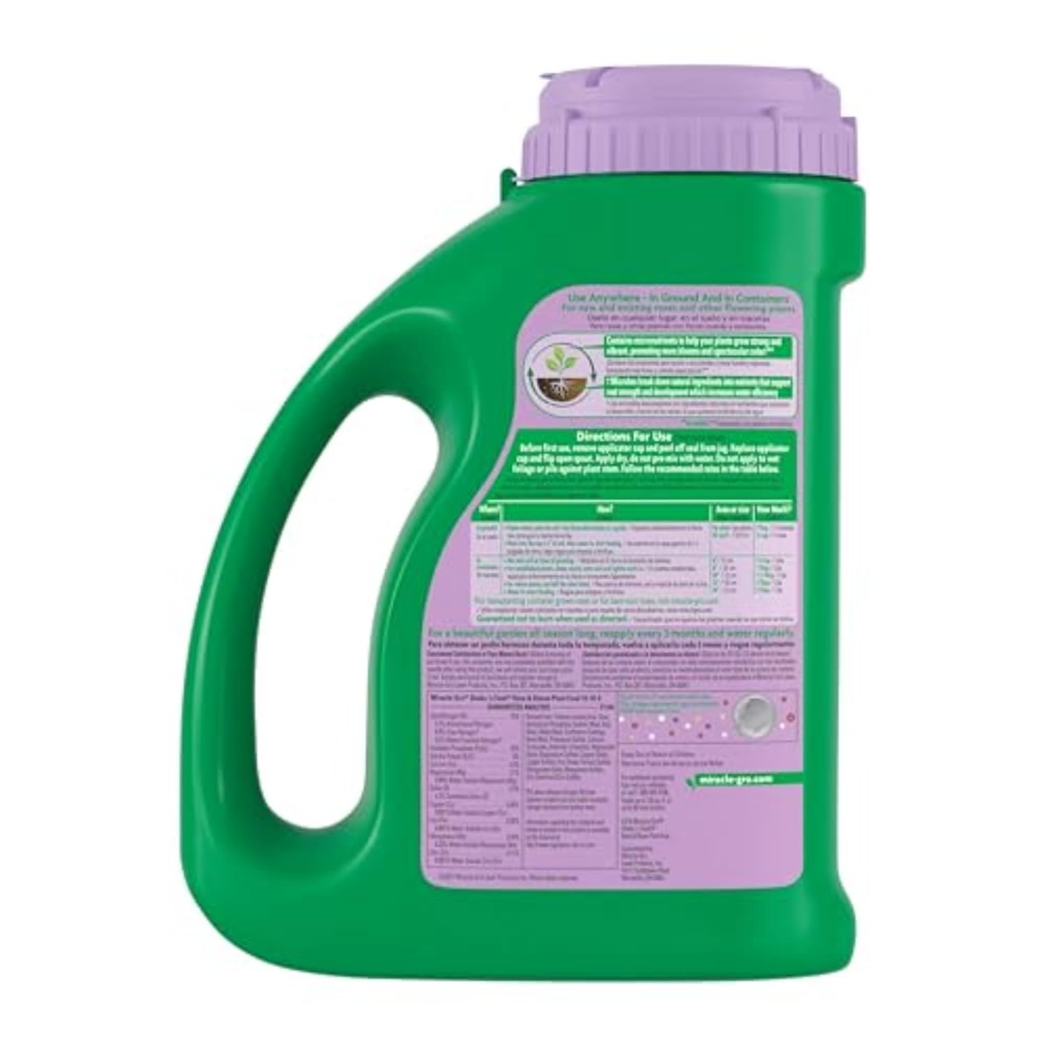 Miracle-Gro Shake 'n Feed Rose & Bloom Plant Food - Long-Lasting Granular Fertilizer for Flowers - 4.5 lbs