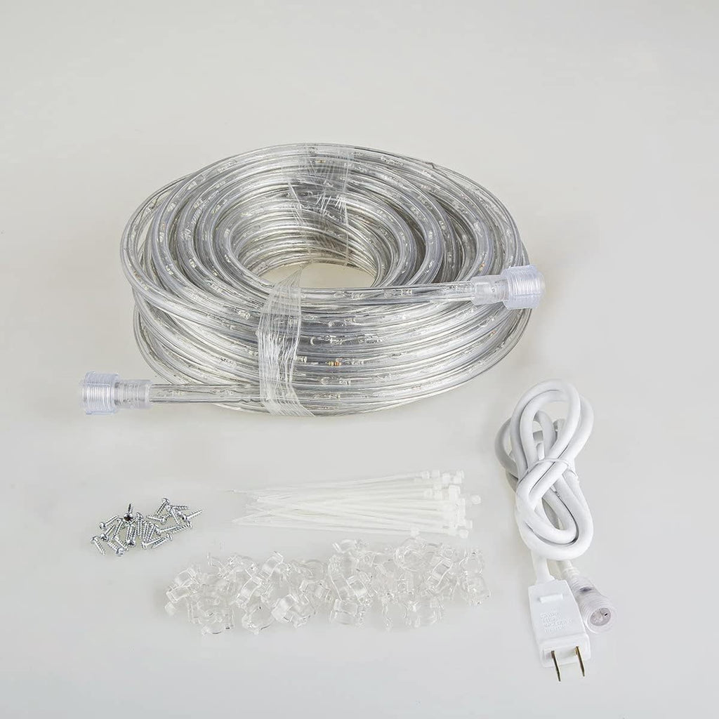 Skiennix 50ft LED Rope Lights - 540 Warm White LEDs, Waterproof & Connectable for Indoor/Outdoor Use