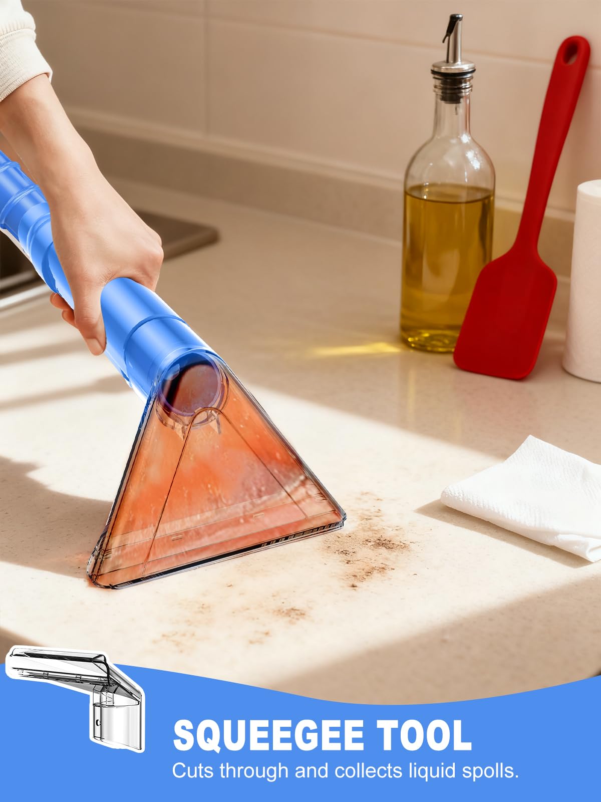 Portable Carpet & Upholestery Cleaner Machine for Pets, Spot, Stain, Couch Cleaner Machine with Powerful Suction and and Cleaning Solution, Car/Auto Detailer, Lightweight Compact Design