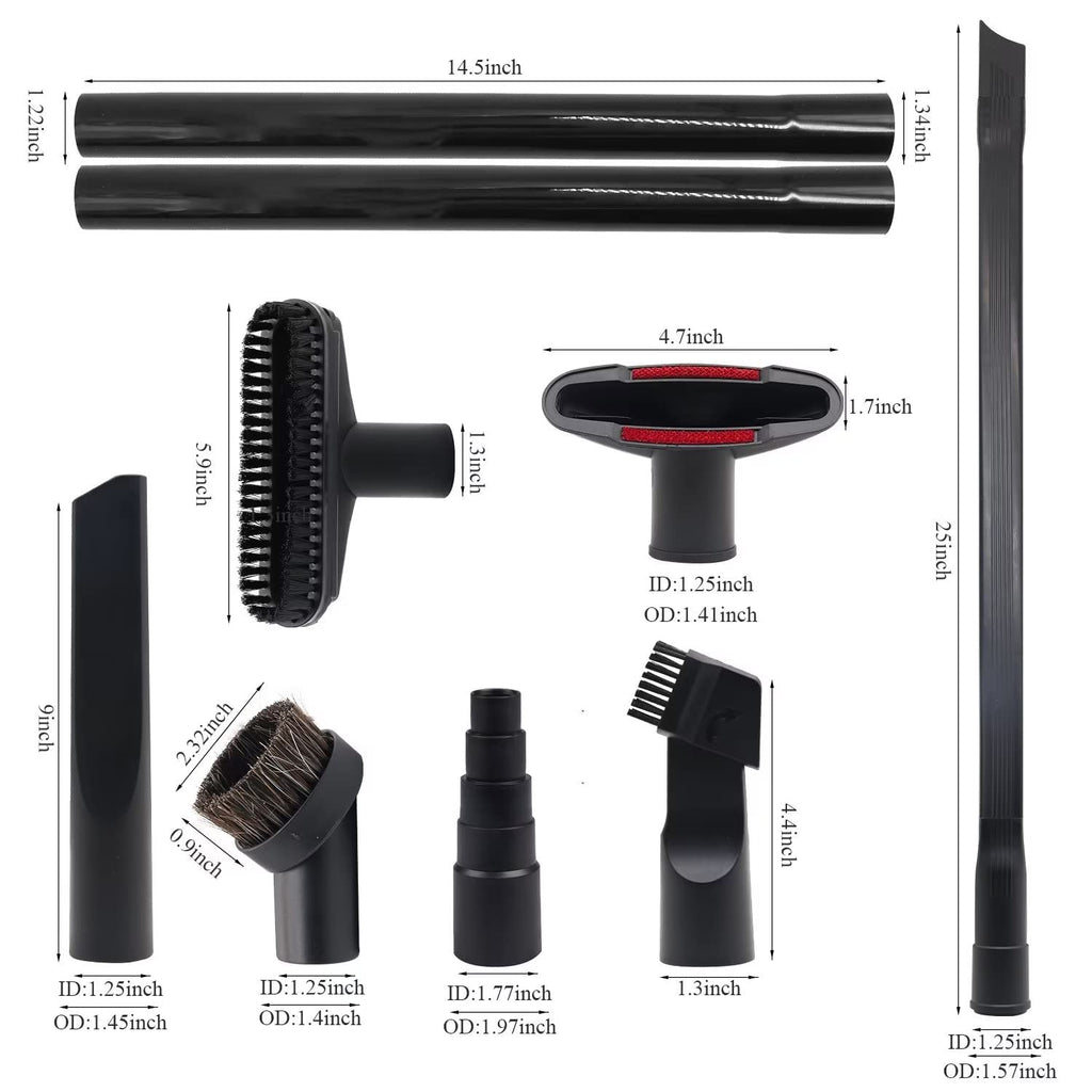 Vacuum Attachments for Shop vac Accessories 1 1/4 inch 1 3/8 inch Vacuum Cleaner Accessories, Universal Vacuum Hose Adapters