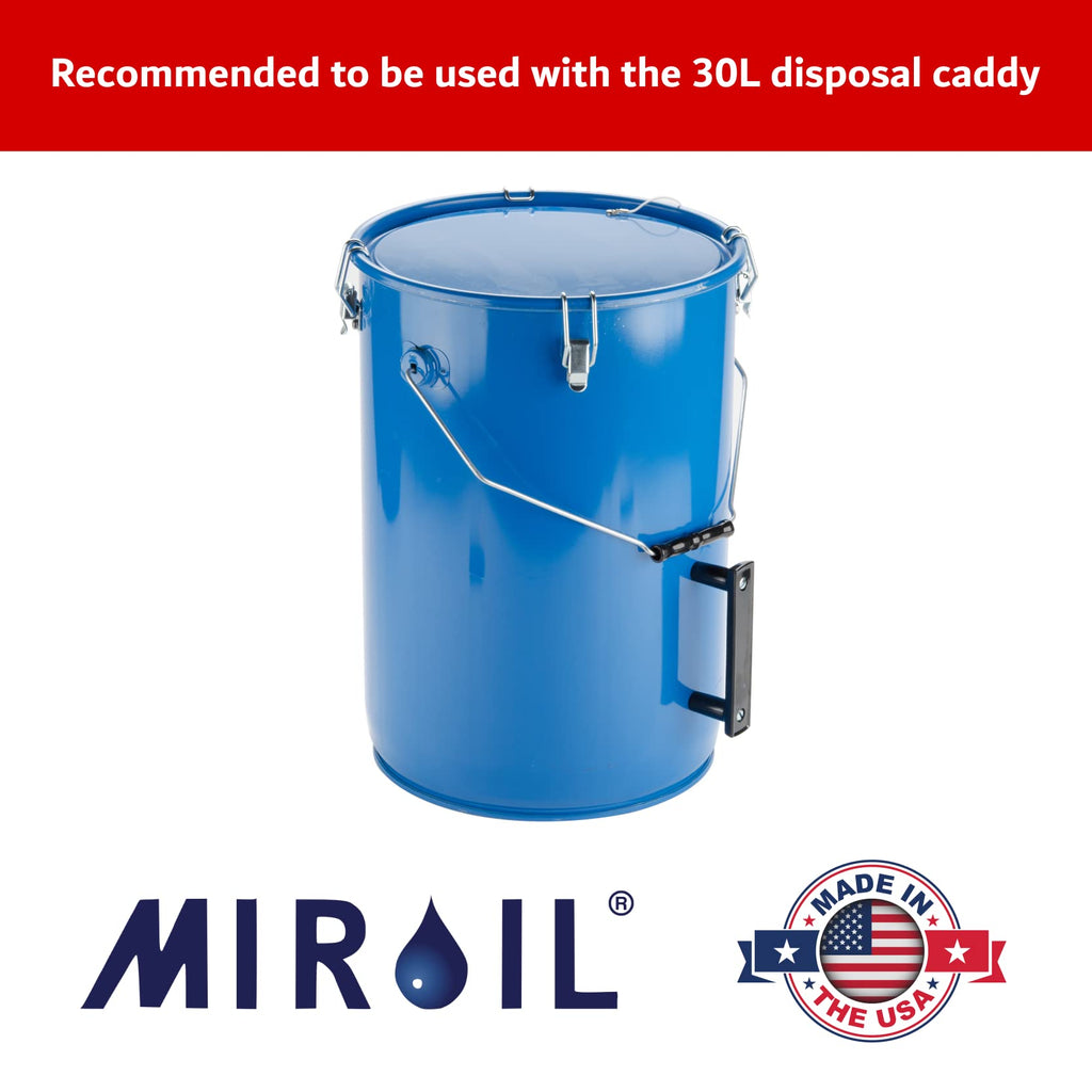 MirOil CONE2B Fryer Filter Bag & Frame Combo Set – Durable Reusable Strainer Bag and Metal Support Frame for Commercial Kitchen Use - Compatible with MirOil Blue Oil Caddy - Model #30L