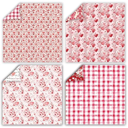 24 Sheets Pink Boho Scrapbook Paper – Double-Sided Craft Paper 6x6
