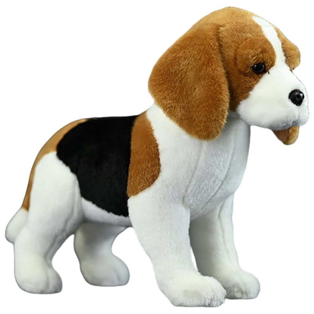 Realistic Beagle Plush - 11.4'' Large Beagle Dog Stuffed Animal - Plushy and Squishy Pillow - Cute Dog Puppy Animal Plushie