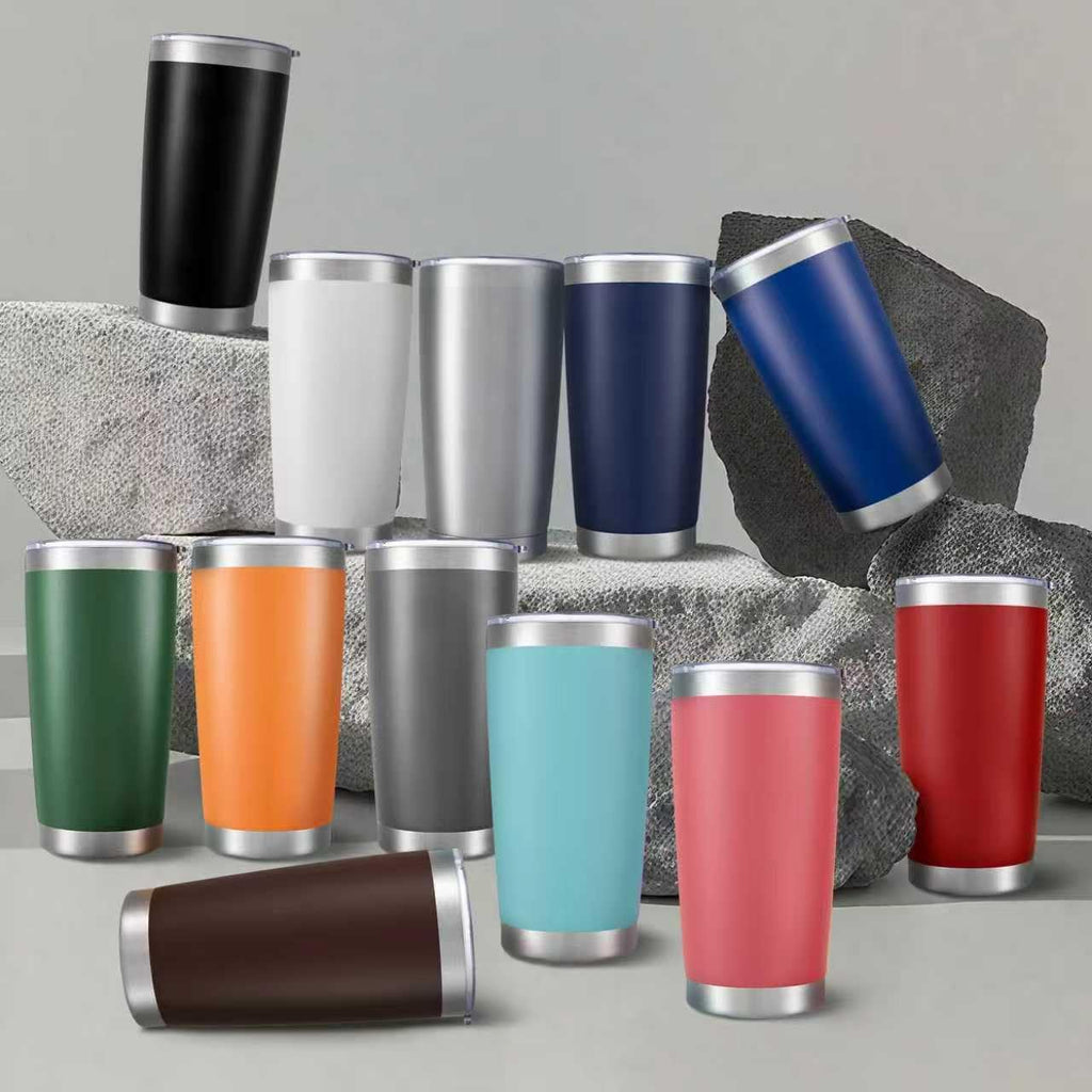 Skiennix 20 Oz Stainless Steel Insulated Tumbler - Double Wall Vacuum Coffee Mug in Black