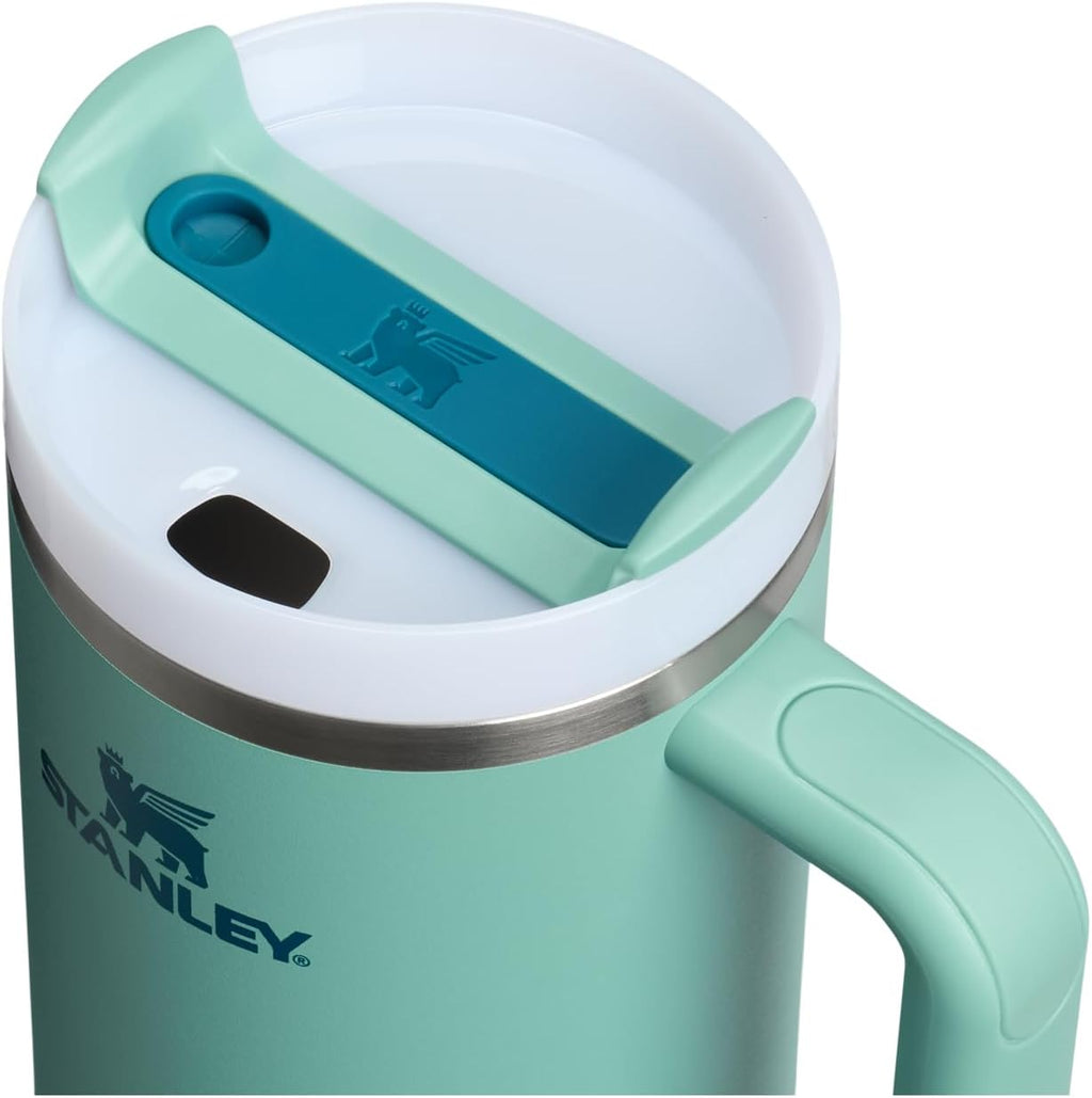 STANLEY Quencher H2.0 Tumbler - 40 oz Insulated Stainless Steel Cup with Handle & Straw | BPA-Free | Spring Green