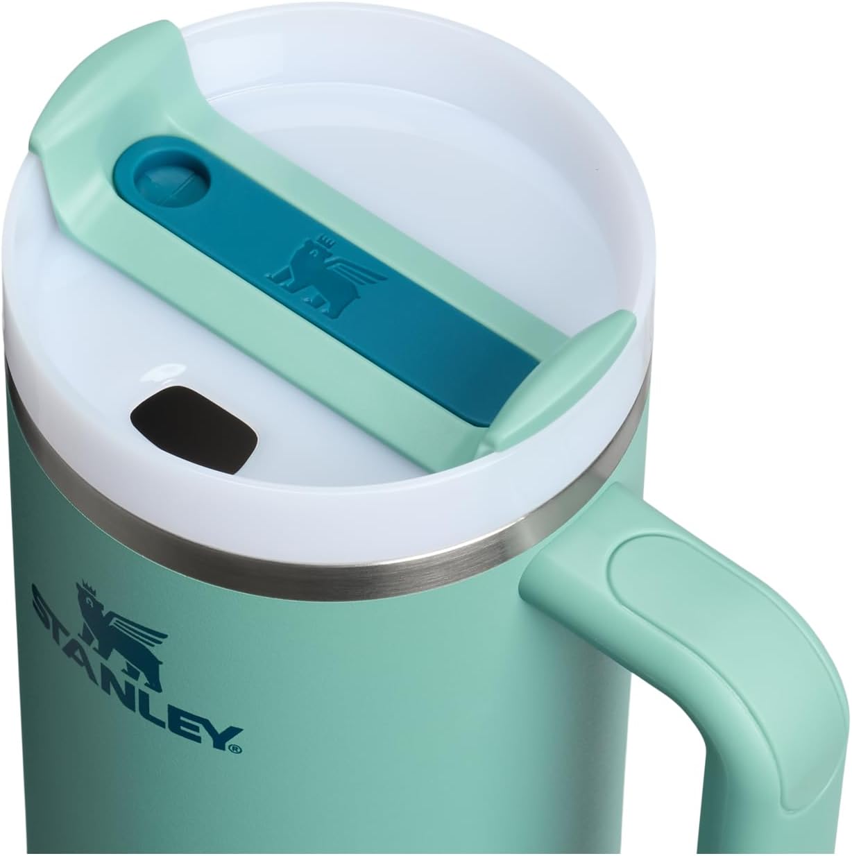 STANLEY Quencher H2.0 Tumbler - 40 oz Insulated Stainless Steel Cup with Handle & Straw | BPA-Free | Spring Green