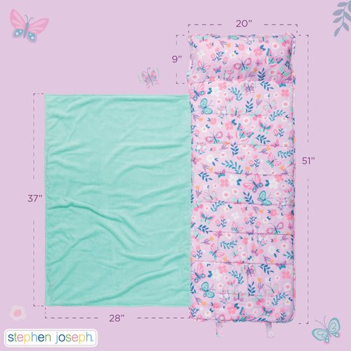 Stephen Joseph, Toddler All Over Print Nap Mat with Soft Blanket and Removable Pillow for Boys & Girls, Kids Sleeping Bag for Elementary, Daycare, Preschool with Carry Handle, Camo