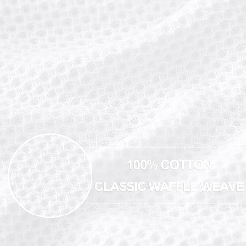 Homaxy 100% Cotton Dish Cloths - Ultra Soft, Absorbent & Quick Drying | 12x12 Inches, 24-Pack, White