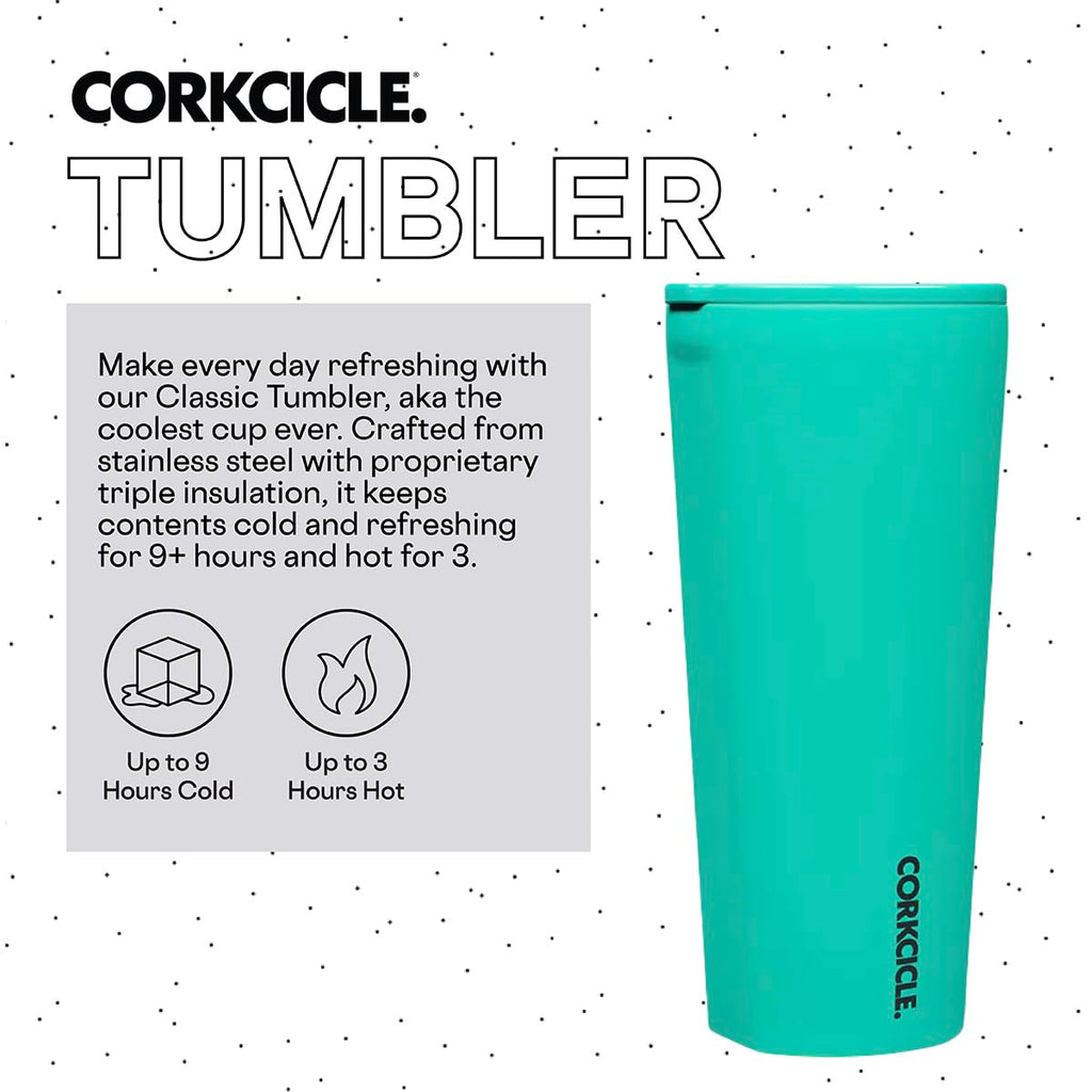 Corkcicle Classic Triple Insulated Coffee Mug with Lid, Neon Lights Kokomo, 24 oz – Stainless Steel Travel Tumbler Keeps Beverages Cold 9+hrs, Hot 3hrs – Cupholder Friendly Travel Coffee Tumbler