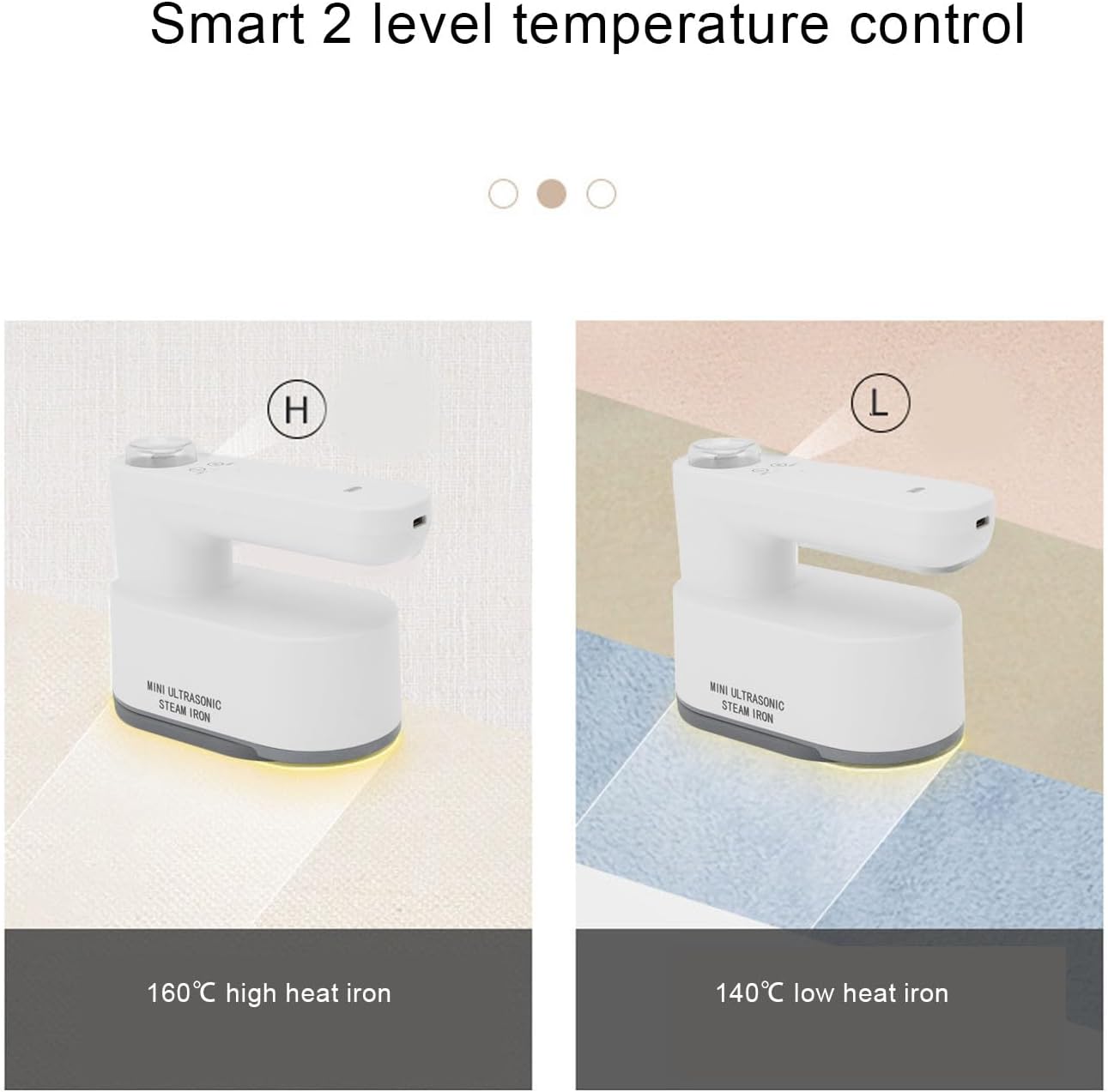 Skiennix Cordless Travel Steamer - Portable Handheld Mini Iron with 2 Temperature Settings & Anti-Scald Mat