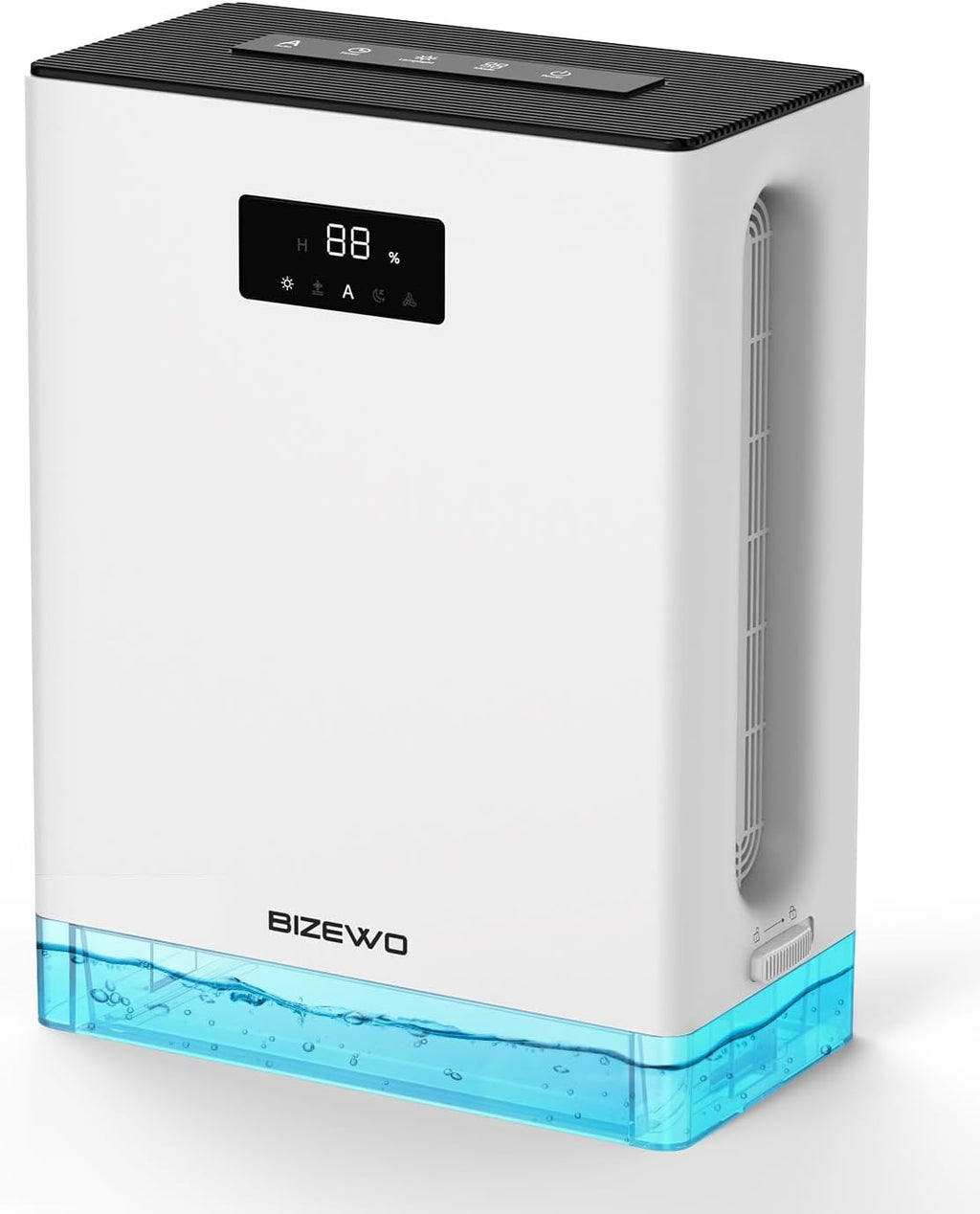BIZEWO Dehumidifier - Quiet Home Dehumidifier for 980 Sq.Ft | 101 Oz Water Tank, Auto Shut Off & 7 Colors Ambient Light