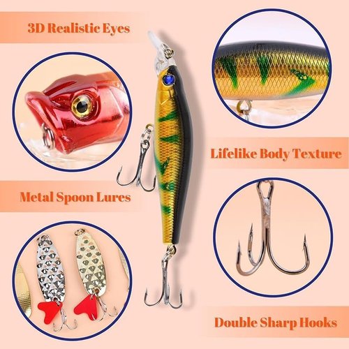 Advent Calendar Fishing Lures - 24 Days Countdown Gift for Men, Teens & Boys | Perfect Christmas Surprise