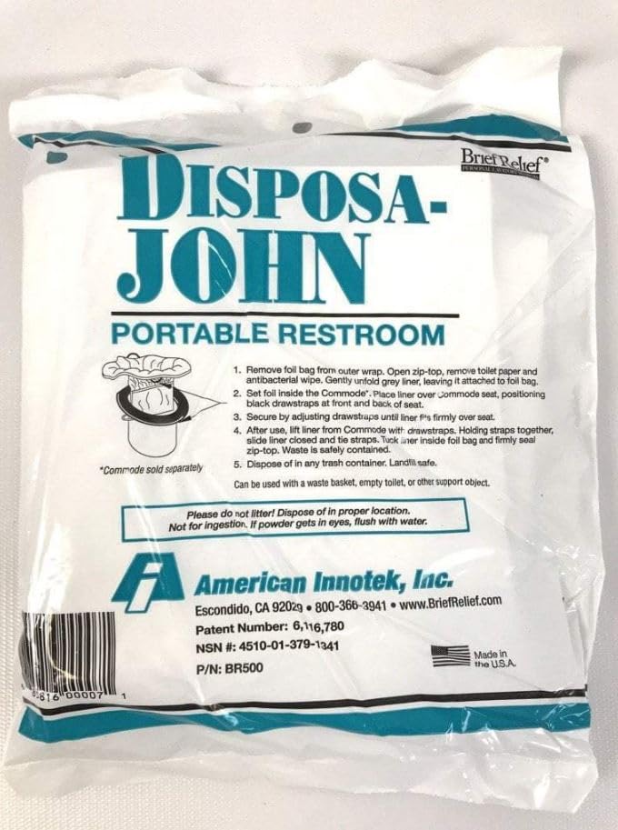 Portable Toilet Kit for Travel & Emergencies - 3 Pack