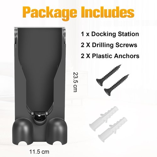 RUKHOOL V11 Wall Mount Charger Holder for Dyson V11 V15 Vacuum Docking Station Bracket Attachment Charging Dock Accessories SV14 SV15 SV17 SV22 Replacement Part No. 970011-01/970011-02