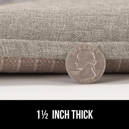 GORILLA GRIP Slip Resistant Tufted Chair Cushions, No Ties Required, Memory Foam Pads for Dining Room Kitchen Table, Office, Rocking Chairs, Plush Seat Cushion Pad, Home Decor, Set of 4, 16x17, Beige