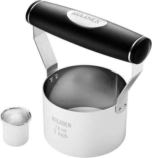 HULISEN Stainless Steel Biscuit Cutter - 3 Inch Round Cookie Cutter with Soft Grip Handle | Gift Package