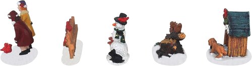 Christmas Village Figurines Set by [Brand Name] - 5-Piece Holiday Decoration for Indoor Displays | Ideal Gift