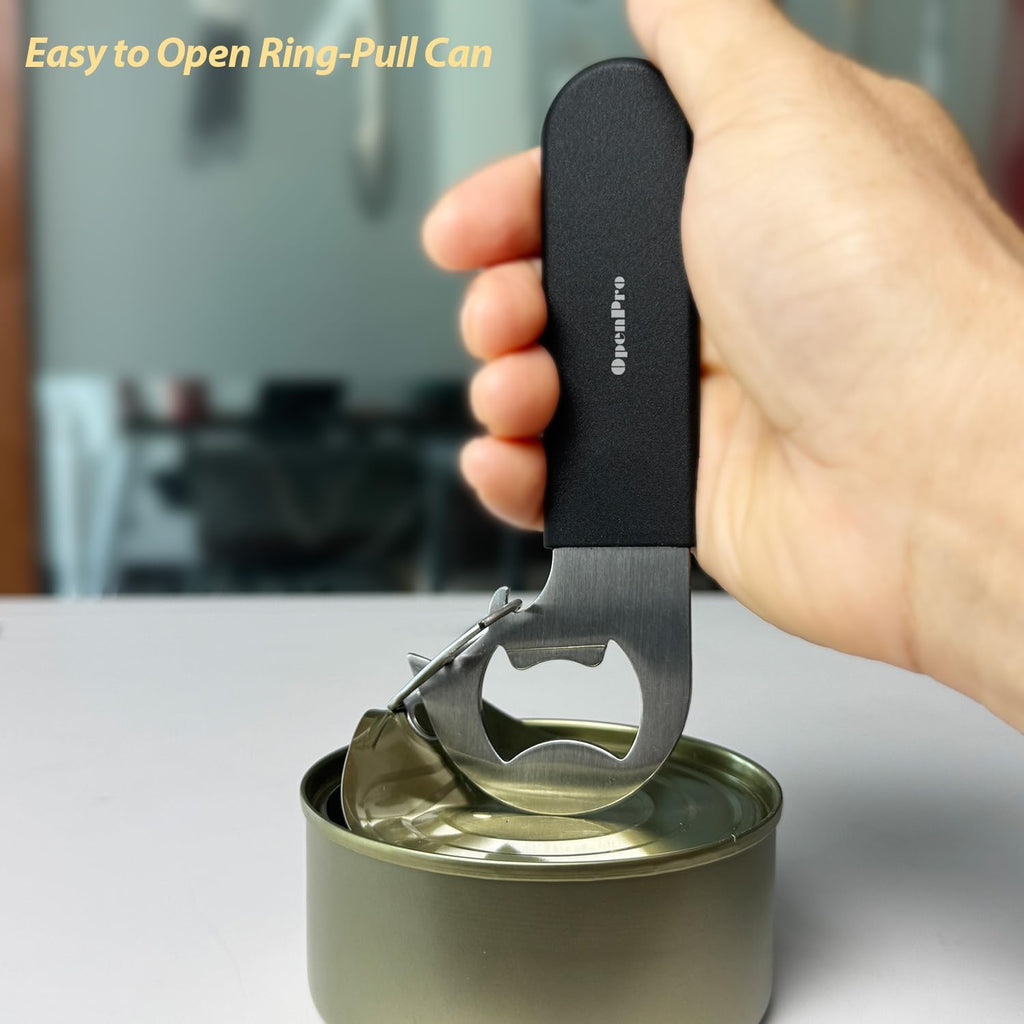 Skiennix Magnetic 2-in-1 Can Opener | Easy Manual Beer & Pet Food Opener for Seniors - 2-Pack