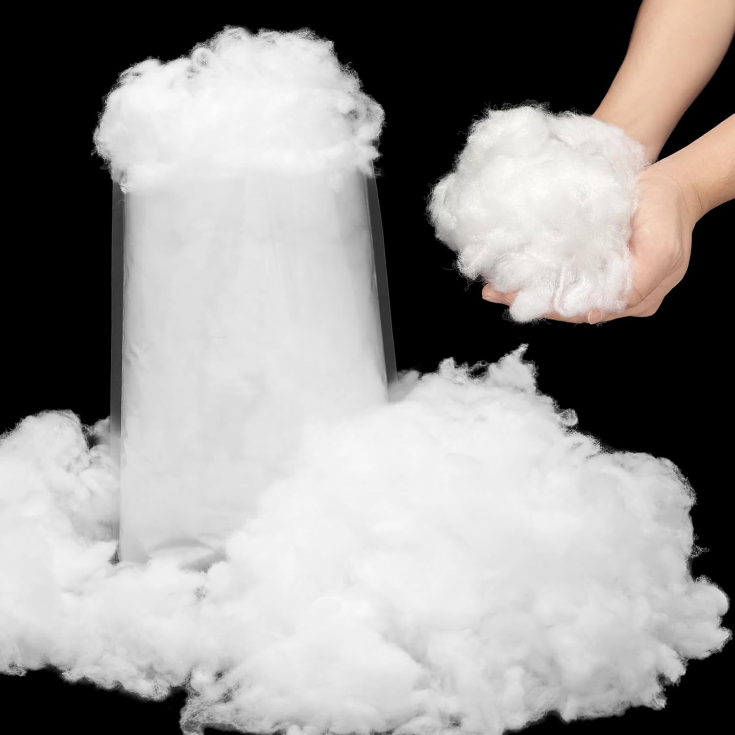 Skiennix Christmas Fake Snow Decor - Fluffy Fiber Artificial Snow for Indoor Winter Wonderland | 35.3 Oz