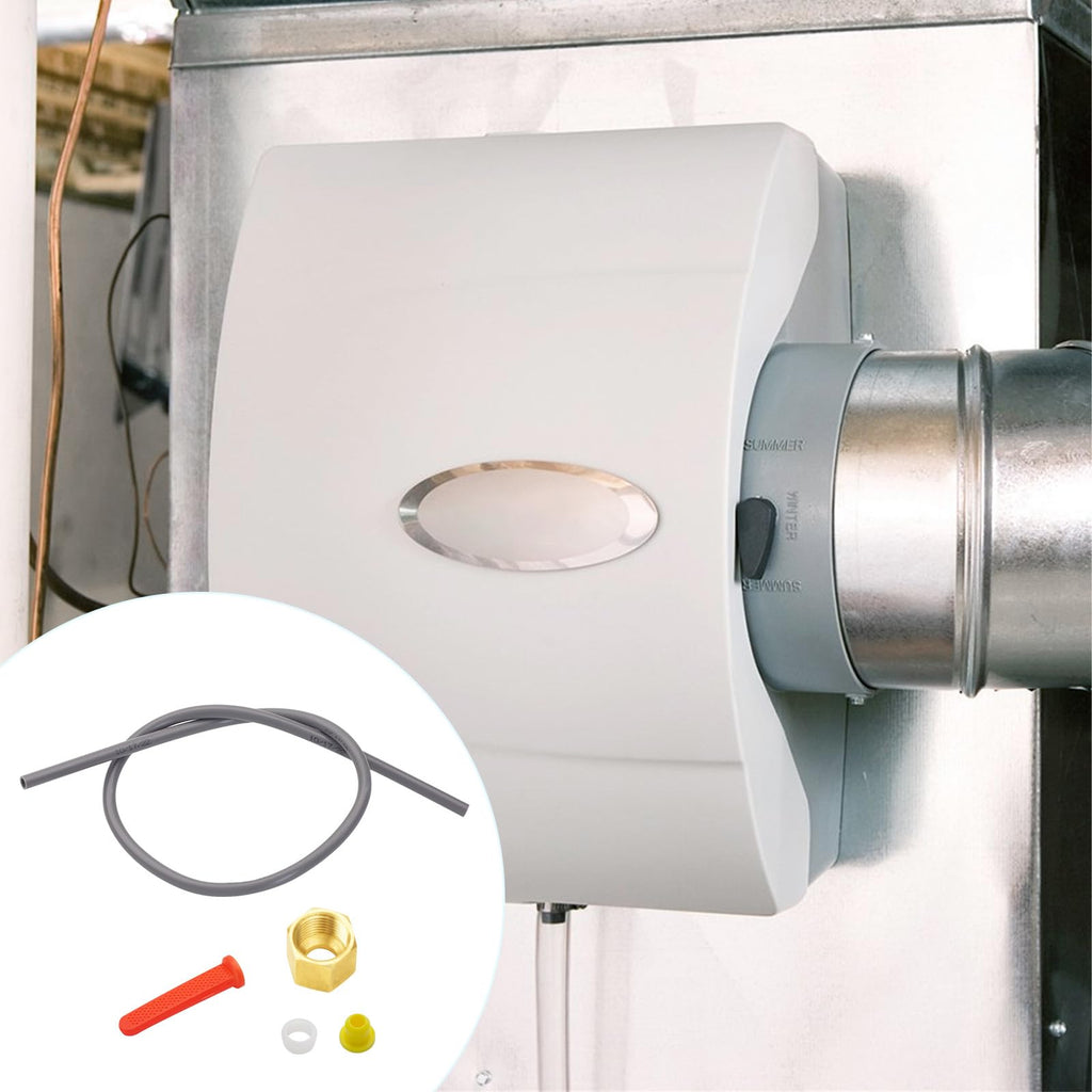 URYKEC 4335 Feed Tube Set, Includes Compression Sleeve and Nut (4335), in Line Strainer (4004), Yellow Orifice (4231), for Aprilaire Humidifier Models 400, 500, and 600.
