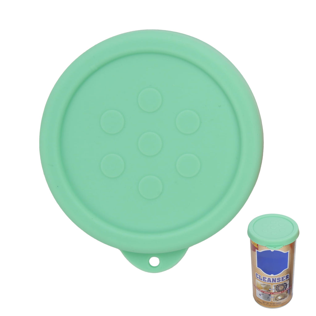 Silicone Powder Cleanser Lids Compatible with Bar Keepers Friend 12 oz & 21 oz Silicone Cover fit for Comet, Ajax Powder Cleanser to Keep Dry, 1 Packs, Cyan