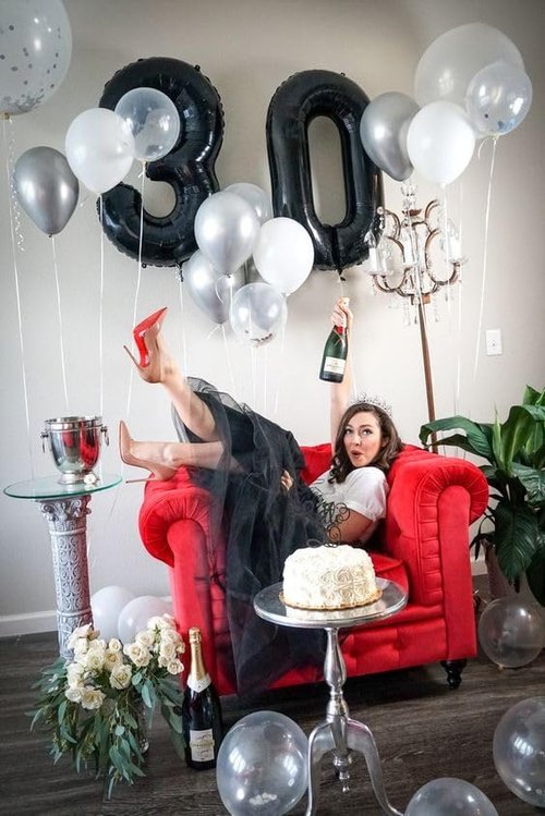 Black Number 5 Balloon - 40 Inch Giant Foil Balloon for 5th Birthday Party Decorations
