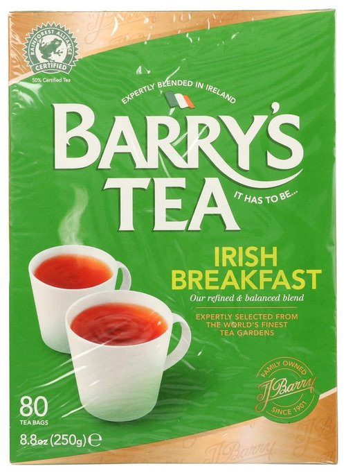 Barry's Tea Irish Breakfast Tea - Bold Flavor, 80 Count Box | Perfect for Morning Boost