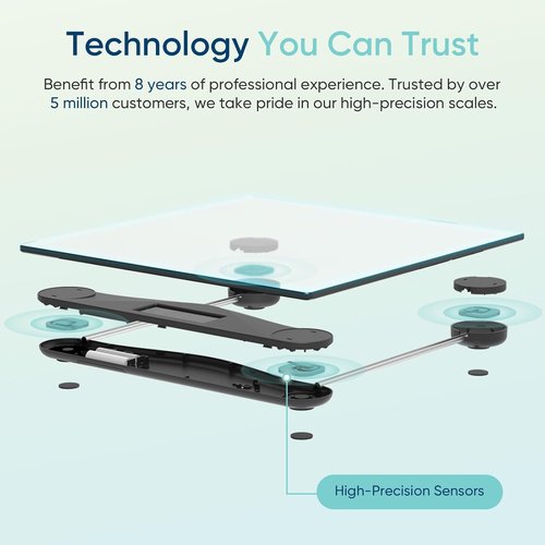 Etekcity Digital Body Weight Scale - High Precision Measurements | Large Blue LCD Display, 400 lbs Capacity
