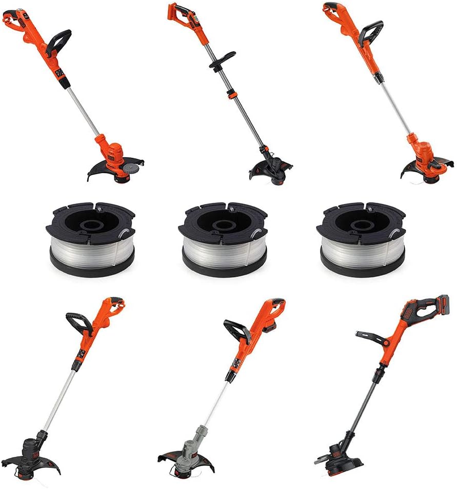 THTEN AF-100 String Trimmer Spool - 30ft 0.065" Refills for Black & Decker Models | 6 Pack