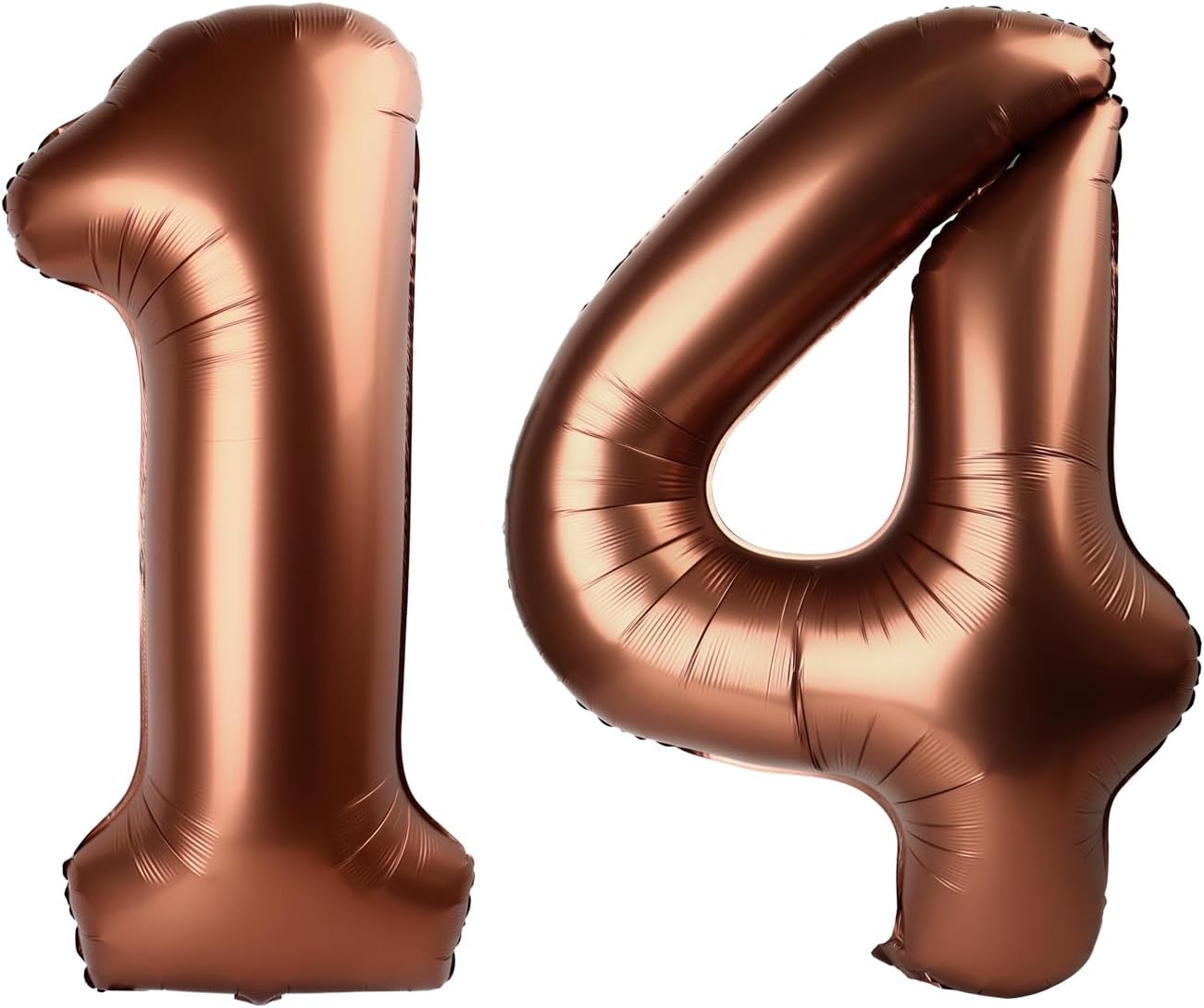 Number 14 Balloon - Dark Brown 40 Inch | Perfect for 14th Birthday Celebrations & Party Supplies