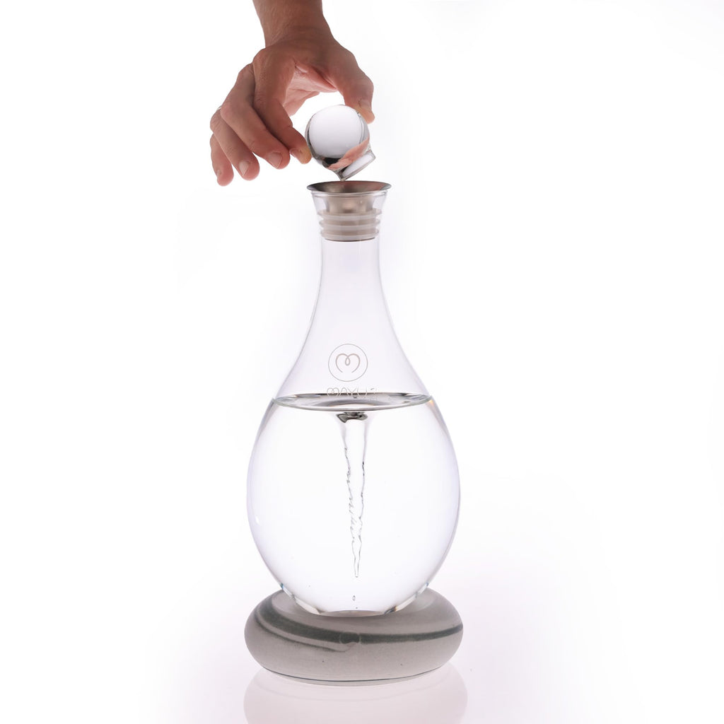 MAYU, Glass Topper Designed for Mayu Swirl Structured Water Carafe, Enhances Aesthetics, Preserves Freshness, Prevents Dust, Grade-A Borosilicate Glass, Dishwasher Safe, Modern Minimalist Design