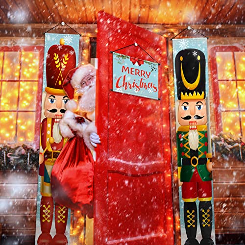 Christmas Nutcracker Banner Decorations 71x12 Inches for Holiday Home Decor