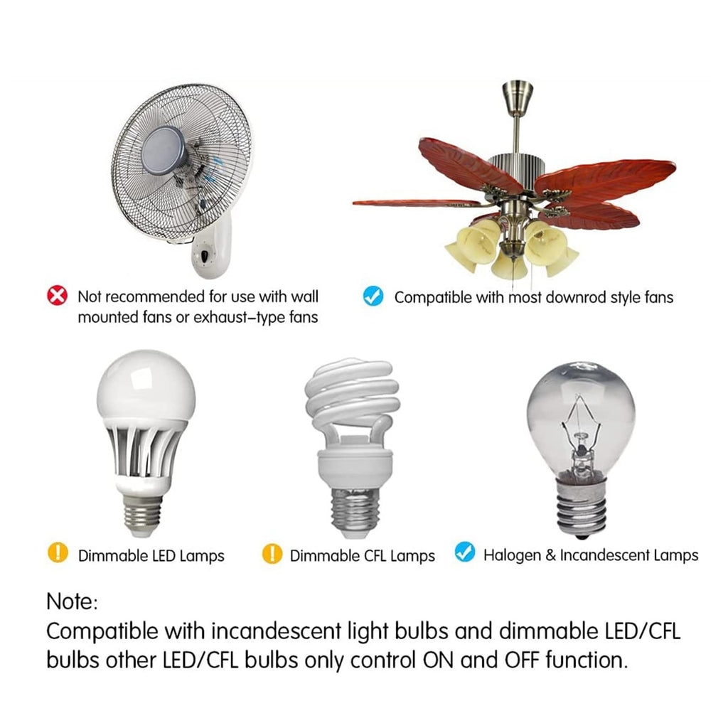 Ceiling Fan Remote Control Replacement for Harbor Breeze Allen+Roth 2AAZPFAN53T CHQ7030T UC7030T FAN-53T Fan-HD L3HFAN35T, 3-Speed and Light Dimmer,4-Dip Switch with Wall Holder (Only Remote)