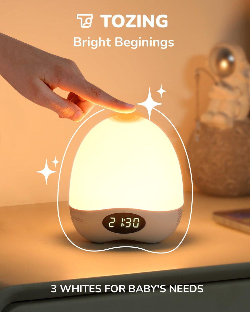 Skiennix Egg Night Light - Portable Rechargeable Baby Lamp with Touch Control & RGB Color Changing, Dimmable Design