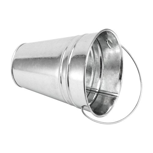 SINJEUN 40 Pack 4.5 x 5 Inch Galvanized Metal Buckets, Silver Metallic Pails with Handle, Mini Tinplate Tin Pails for Craft, Ice, Candy Snack, Flower Decoration