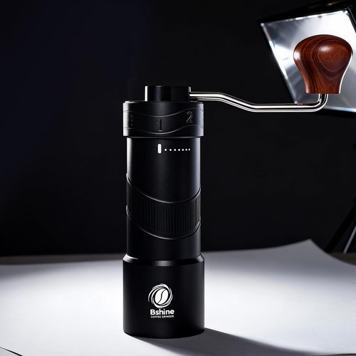 Bshine manual coffee bean grinder with Carrying Case,Numerical External Adjustable,conical burr hand crank coffee grinder mini molino para cafe,moledor de cafe de grano molino para cafe