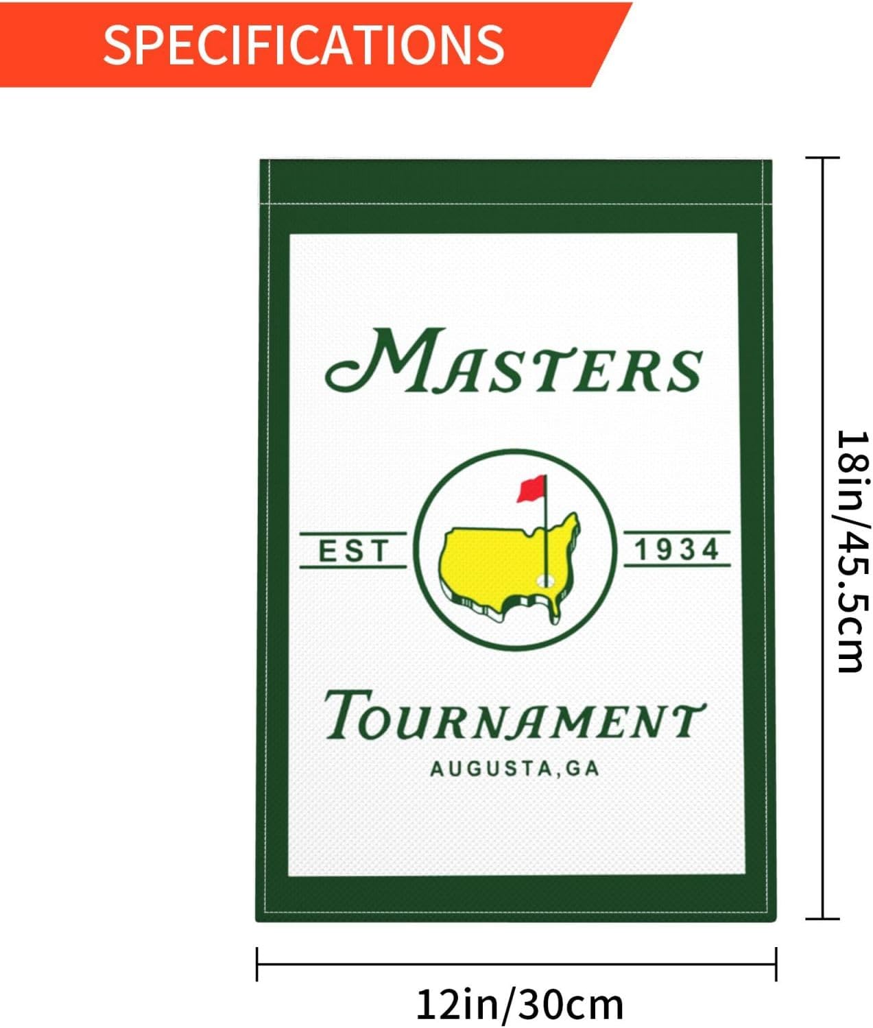 Masters Garden Flag - 12x18in National Golf Design for Your Home Yard Decor