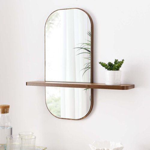 Modway EEI-6349-WAL Solstice Mirror, Walnut