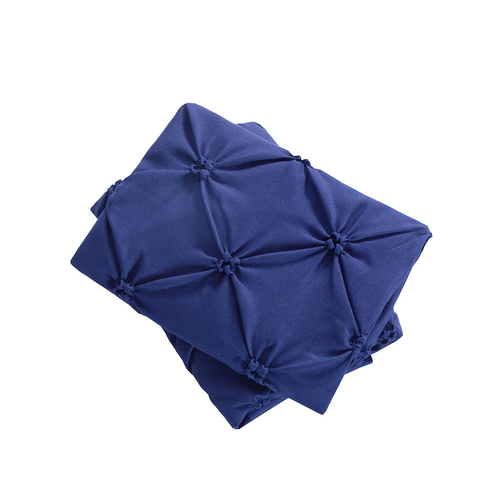 Vaulia Lightweight Microfiber Decorative Pillow Shams, Pinch Pleat Design Standard Size 20"x 26", Navy Blue 2 Pack