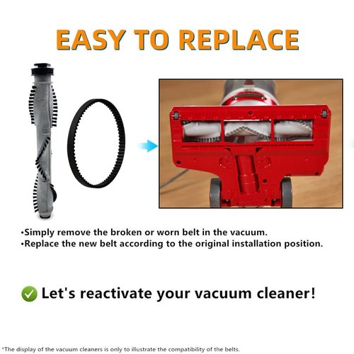 JEDELEOS Brush Roller Belt Replacement - Compatible with Shark Rotator NV500 Series Vacuum Cleaners