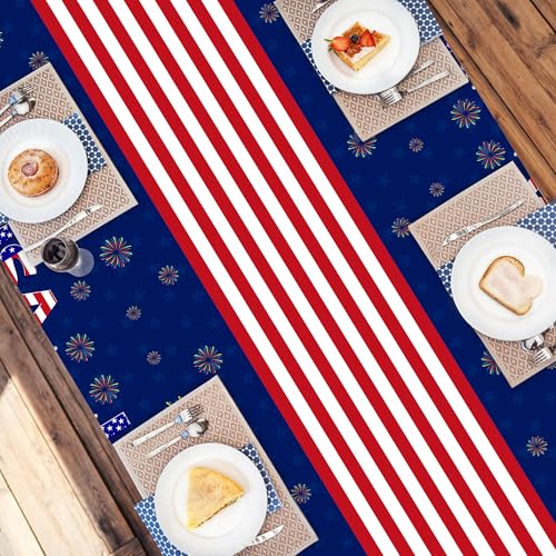 Patriotic Tablecloth for USA 250th Anniversary | 3 Pack, 54x108 in